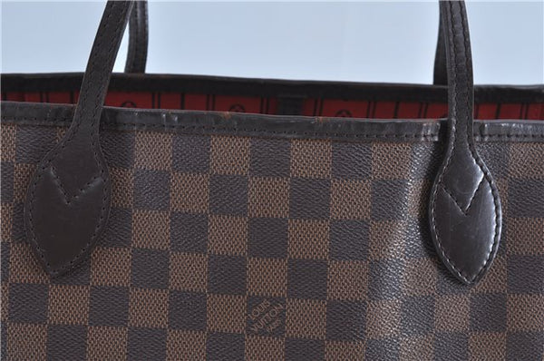 Authentic Louis Vuitton Damier Neverfull MM Shoulder Tote Bag N51105 LV J7866