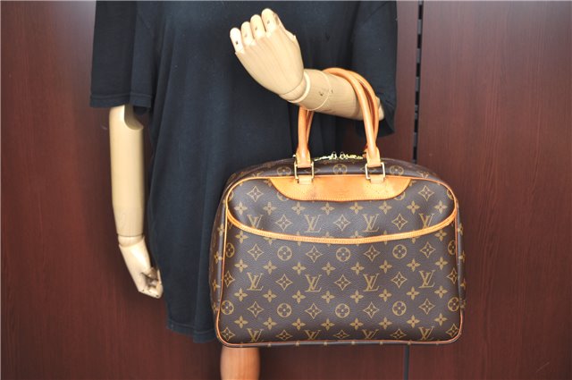 Authentic Louis Vuitton Monogram Deauville Hand Bag M47270 LV J7872