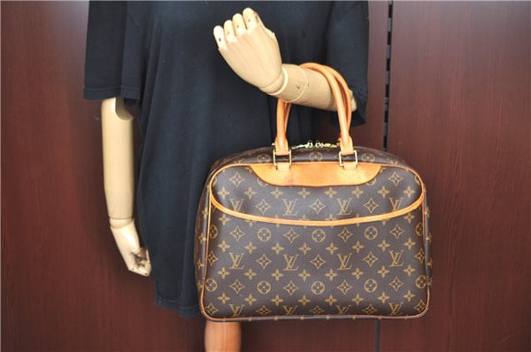 Authentic Louis Vuitton Monogram Deauville Hand Bag M47270 LV J7872