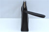 Authentic Burberrys Vintage Clutch Hand Bag Purse Black J7894