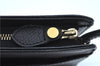 Authentic Burberrys Vintage Clutch Hand Bag Purse Black J7894