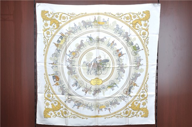 Auth HERMES Carre 90 Scarf 