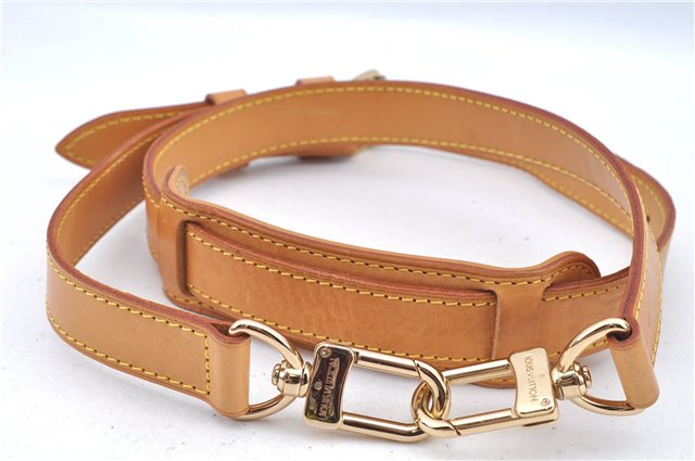Authentic Louis Vuitton Leather Shoulder Strap Beige Size 35.2-42.1