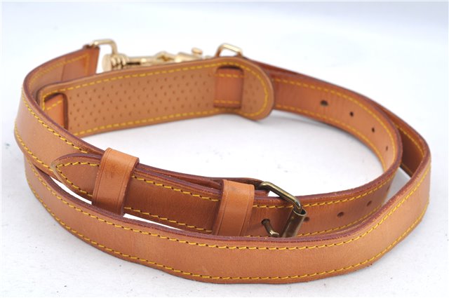 Authentic Louis Vuitton Leather Shoulder Strap Beige Size 40.6-47.4