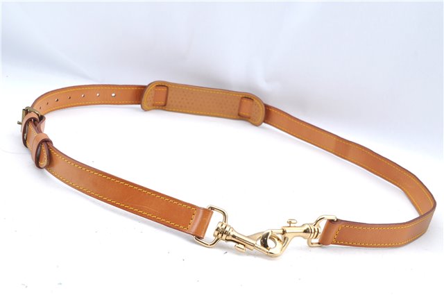 Authentic Louis Vuitton Leather Shoulder Strap Beige Size 40.6-47.4