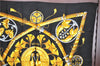 Authentic HERMES Carre 90 Scarf "DaimyoPrinces Du Soleil" Silk Navy PB J8005