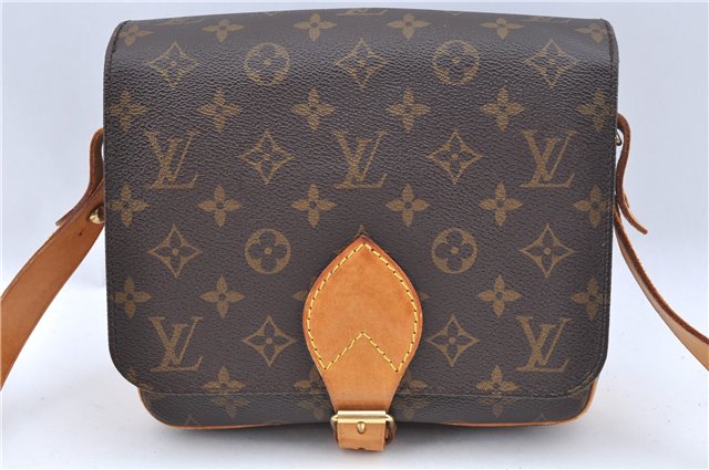 Authentic Louis Vuitton Monogram Cartouchiere MM M51253 Shoulder Cross Bag J8019