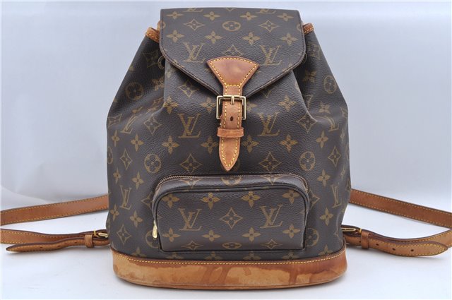 Authentic Louis Vuitton Monogram Montsouris MM Backpack M51136 LV J8025