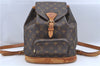 Authentic Louis Vuitton Monogram Montsouris MM Backpack M51136 LV J8025
