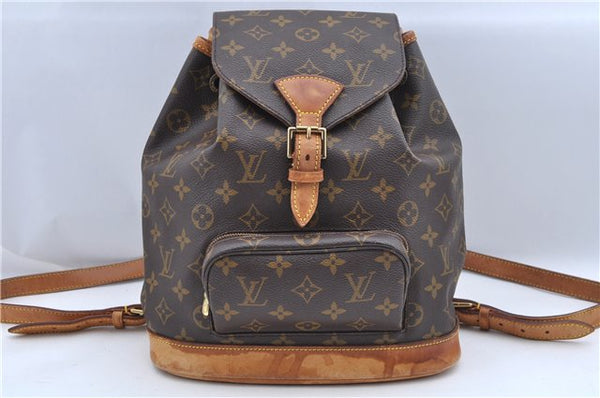 Authentic Louis Vuitton Monogram Montsouris MM Backpack M51136 LV J8025
