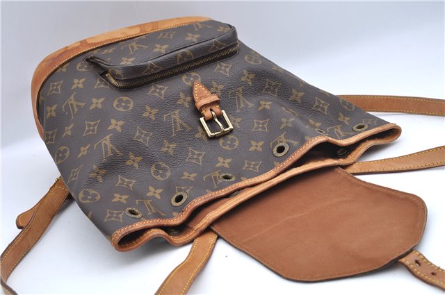 Authentic Louis Vuitton Monogram Montsouris MM Backpack M51136 LV J8025