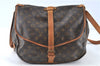 Authentic Louis Vuitton Monogram Saumur 35 Shoulder Cross Bag M42254 LV J8059