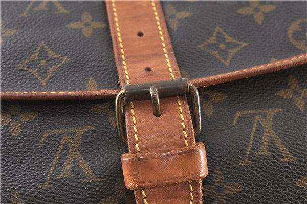 Authentic Louis Vuitton Monogram Saumur 35 Shoulder Cross Bag M42254 LV J8059