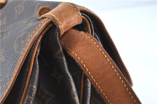 Authentic Louis Vuitton Monogram Saumur 35 Shoulder Cross Bag M42254 LV J8059