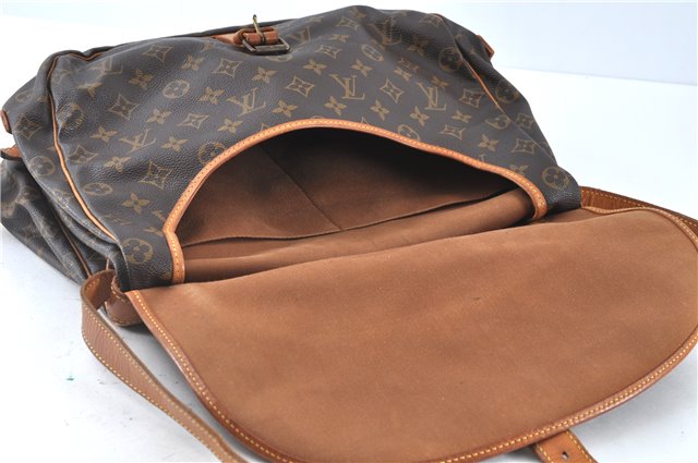 Authentic Louis Vuitton Monogram Saumur 35 Shoulder Cross Bag M42254 LV J8059
