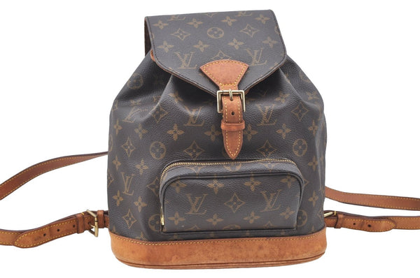 Authentic Louis Vuitton Monogram Montsouris MM Backpack M51136 LV J8065