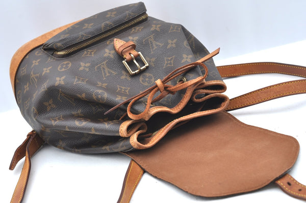 Authentic Louis Vuitton Monogram Montsouris MM Backpack M51136 LV J8065