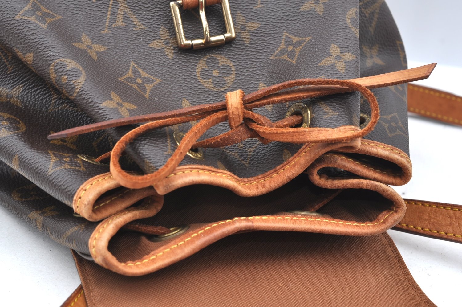 Authentic Louis Vuitton Monogram Montsouris MM Backpack M51136 LV J8065
