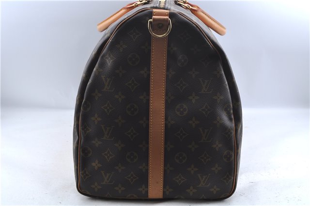 Authentic Louis Vuitton Monogram Keepall Bandouliere 60 M41412 Boston Bag J8068