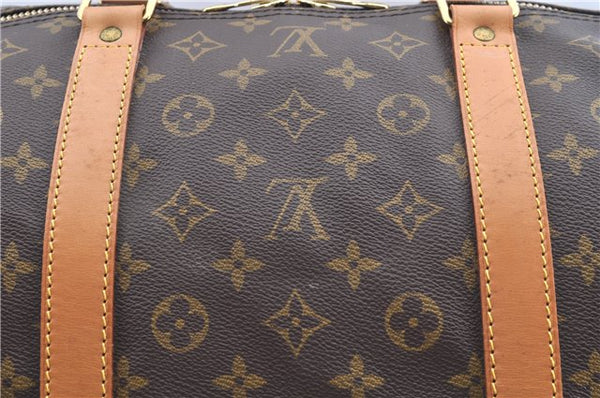 Authentic Louis Vuitton Monogram Keepall Bandouliere 60 M41412 Boston Bag J8068