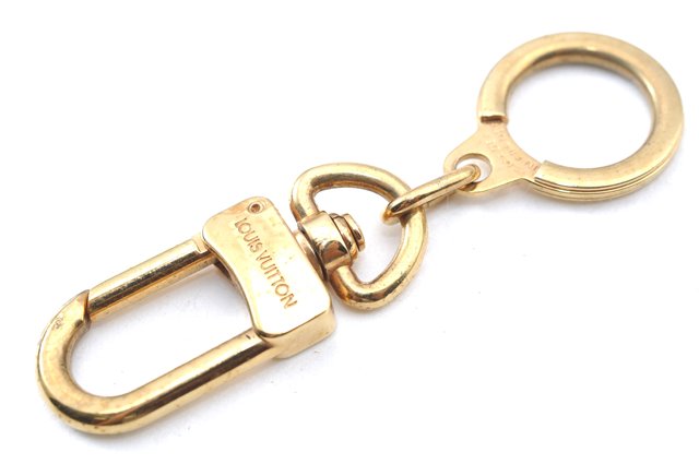 Authentic Louis Vuitton Charm Key Chain Anokre Gold M62694 LV J8080