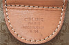 Authentic CELINE Macadam Blason Hand Boston Bag Purse PVC Leather Beige J8095