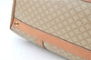 Authentic CELINE Macadam Blason Hand Boston Bag Purse PVC Leather Beige J8095