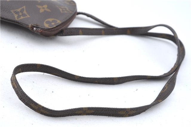 Authentic Louis Vuitton Monogram Pochette Secret M45484 Shoulder Bag Pouch J8114