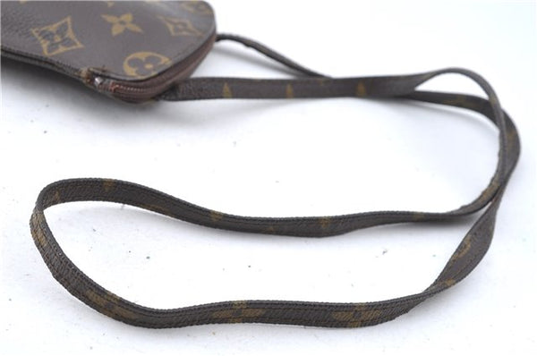 Authentic Louis Vuitton Monogram Pochette Secret M45484 Shoulder Bag Pouch J8114