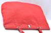 Authentic PRADA Nylon Tessuto Leather Tote Hand Bag Purse Red J8122