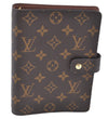 Authentic Louis Vuitton Monogram Agenda MM Notebook Cover R20004 LV J8127