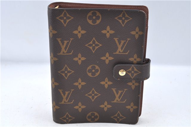 Authentic Louis Vuitton Monogram Agenda MM Notebook Cover R20004 LV J8127