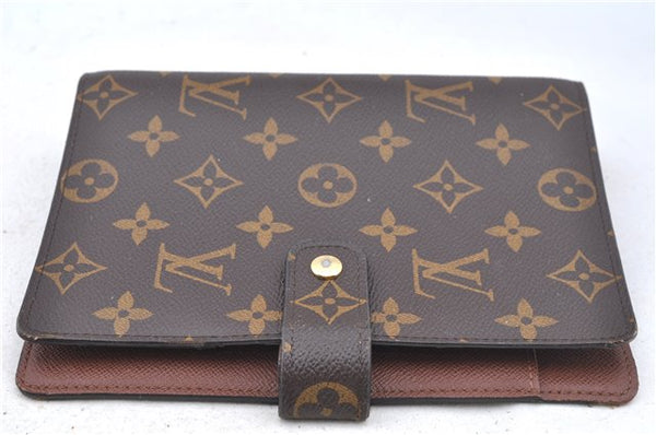 Authentic Louis Vuitton Monogram Agenda MM Notebook Cover R20004 LV J8127