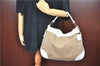 Authentic PRADA Canvas Leather Nappa Shoulder Hand Bag Brown White J8129