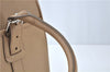 Authentic BURBERRY Vintage Leather Shoulder Tote Bag Beige J8130