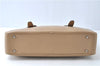 Authentic BURBERRY Vintage Leather Shoulder Tote Bag Beige J8130