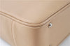 Authentic BURBERRY Vintage Leather Shoulder Tote Bag Beige J8130