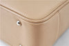 Authentic BURBERRY Vintage Leather Shoulder Tote Bag Beige J8130