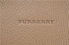 Authentic BURBERRY Vintage Leather Shoulder Tote Bag Beige J8130