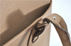 Authentic BURBERRY Vintage Leather Shoulder Tote Bag Beige J8130