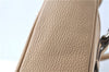 Authentic BURBERRY Vintage Leather Shoulder Tote Bag Beige J8130