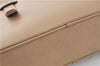 Authentic BURBERRY Vintage Leather Shoulder Tote Bag Beige J8130