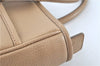 Authentic BURBERRY Vintage Leather Shoulder Tote Bag Beige J8130