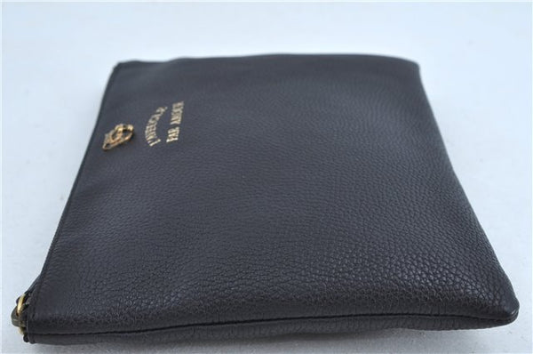 Authentic GUCCI Animalier Clutch Hand Bag Purse Leather Black J8144