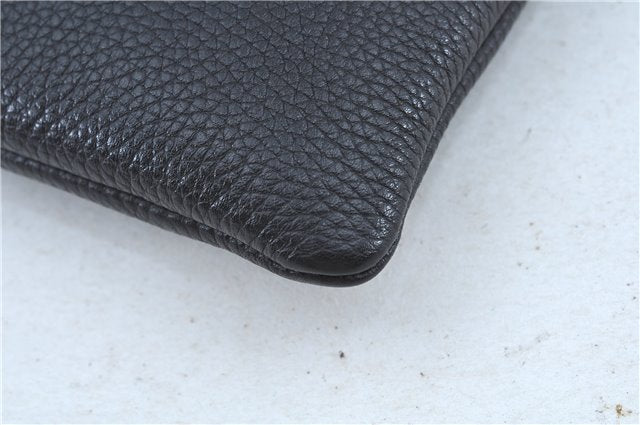 Authentic GUCCI Animalier Clutch Hand Bag Purse Leather Black J8144