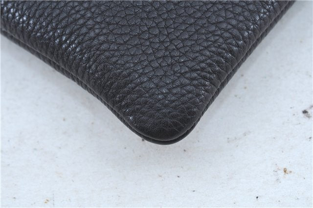 Authentic GUCCI Animalier Clutch Hand Bag Purse Leather Black J8144