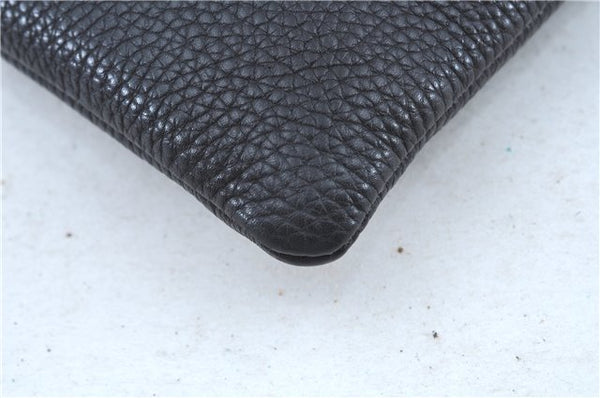 Authentic GUCCI Animalier Clutch Hand Bag Purse Leather Black J8144