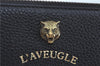 Authentic GUCCI Animalier Clutch Hand Bag Purse Leather Black J8144