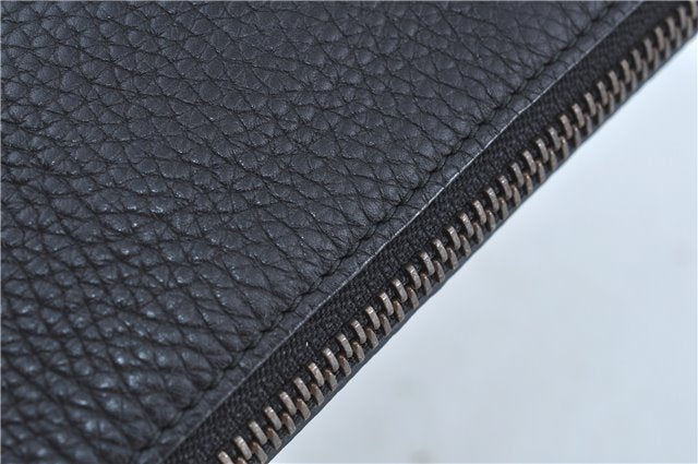 Authentic GUCCI Animalier Clutch Hand Bag Purse Leather Black J8144