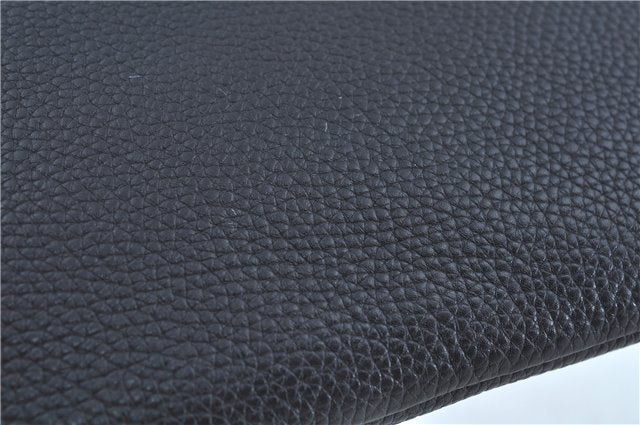 Authentic GUCCI Animalier Clutch Hand Bag Purse Leather Black J8144